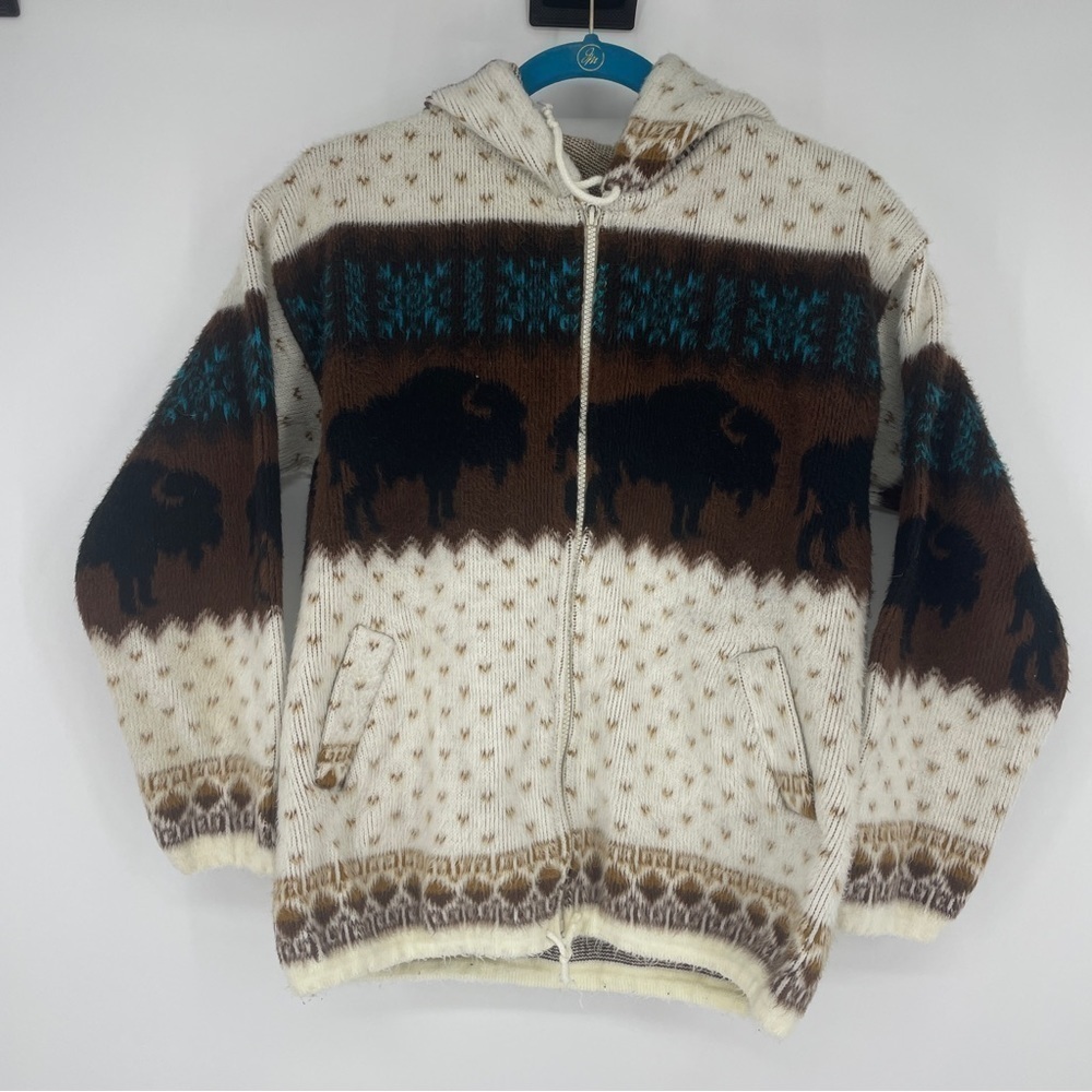 Earth Ragz small Buffalo tribal   Zip Up Sweater Jacket Hoodie